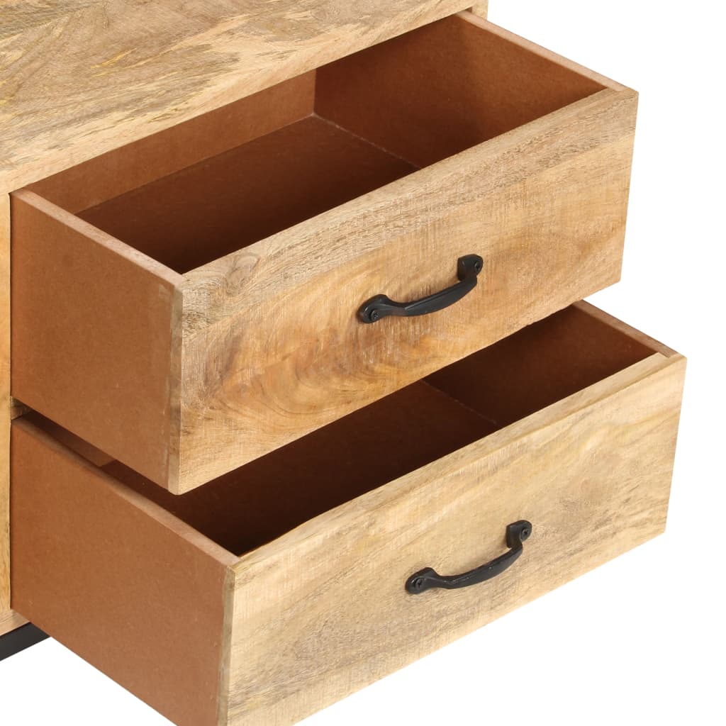 Meuble TV vidaXL 130x30x45 cm Bois de manguier massif