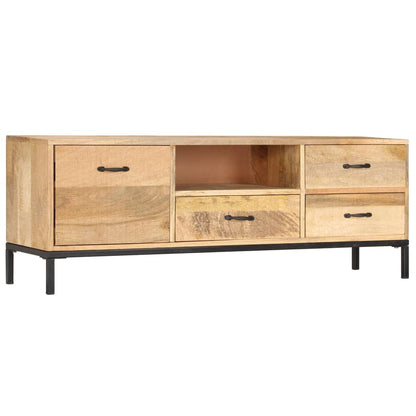 Meuble TV vidaXL 130x30x45 cm Bois de manguier massif