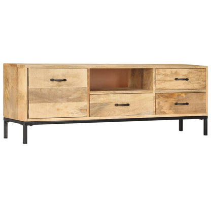 Meuble TV vidaXL 130x30x45 cm Bois de manguier massif