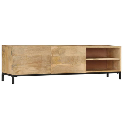 vidaXL Meuble TV 145x30x41 cm Bois de manguier massif