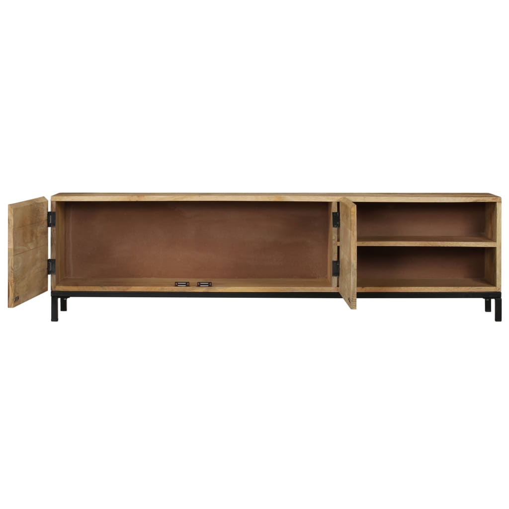 vidaXL Meuble TV 145x30x41 cm Bois de manguier massif