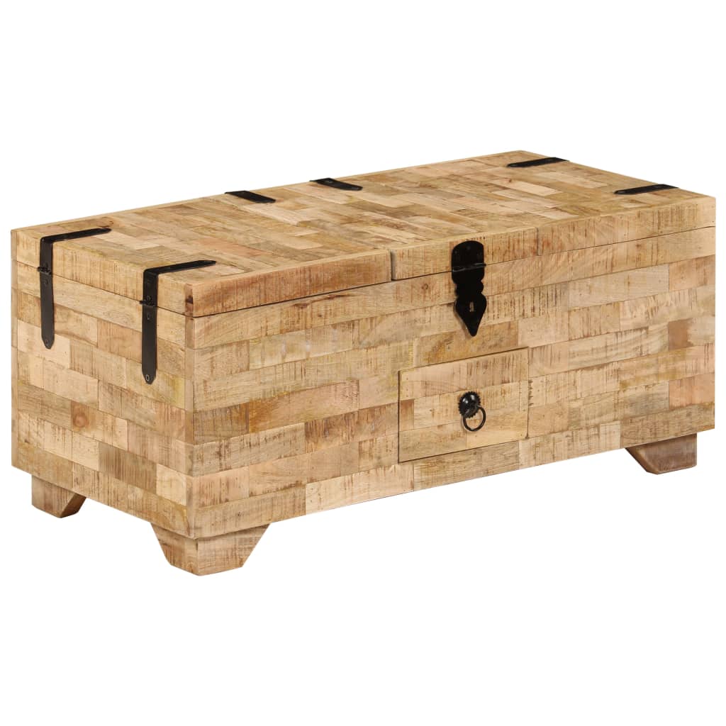 vidaXL Table basse Bois de manguier massif 80x40x35 cm