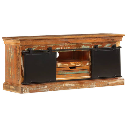 vidaXL Meuble TV 110x30x45 cm en bois de récupération massif