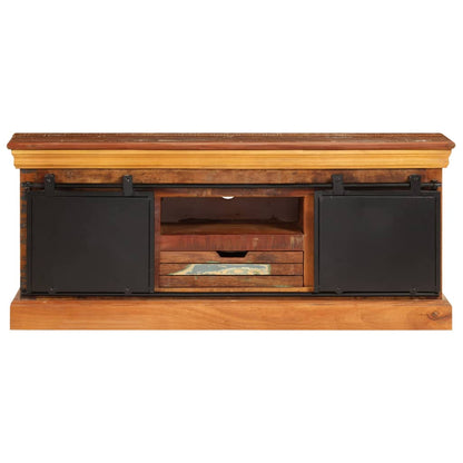 vidaXL Meuble TV 110x30x45 cm en bois de récupération massif