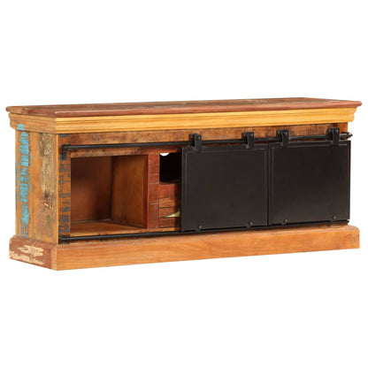 vidaXL Meuble TV 110x30x45 cm en bois de récupération massif