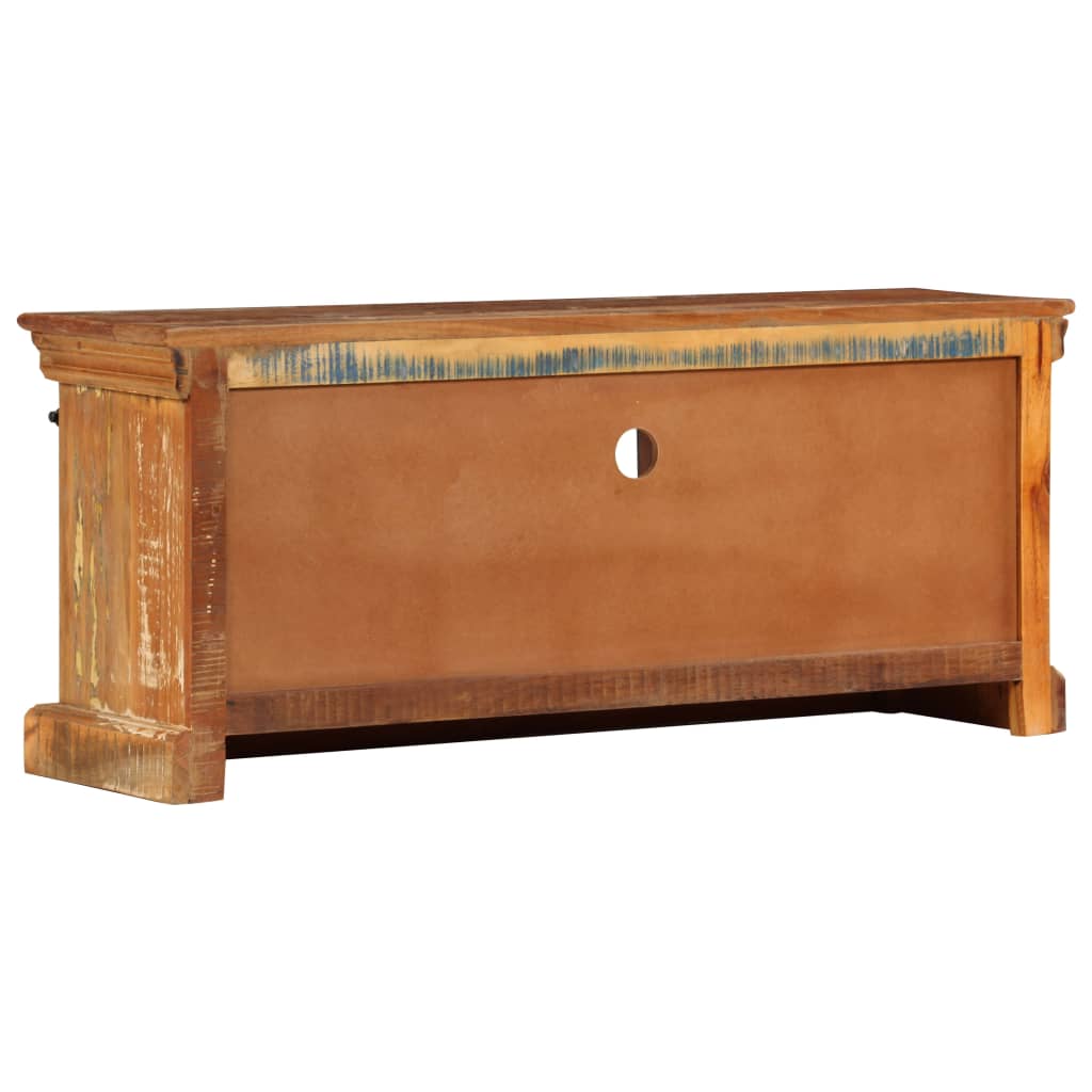 vidaXL Meuble TV 110x30x45 cm en bois de récupération massif