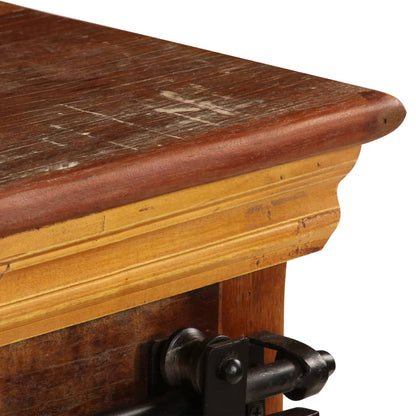 vidaXL Meuble TV 110x30x45 cm en bois de récupération massif