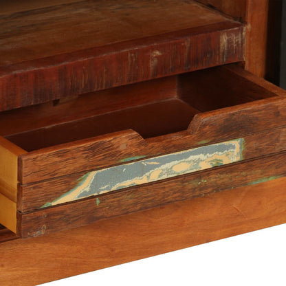 vidaXL Meuble TV 110x30x45 cm en bois de récupération massif