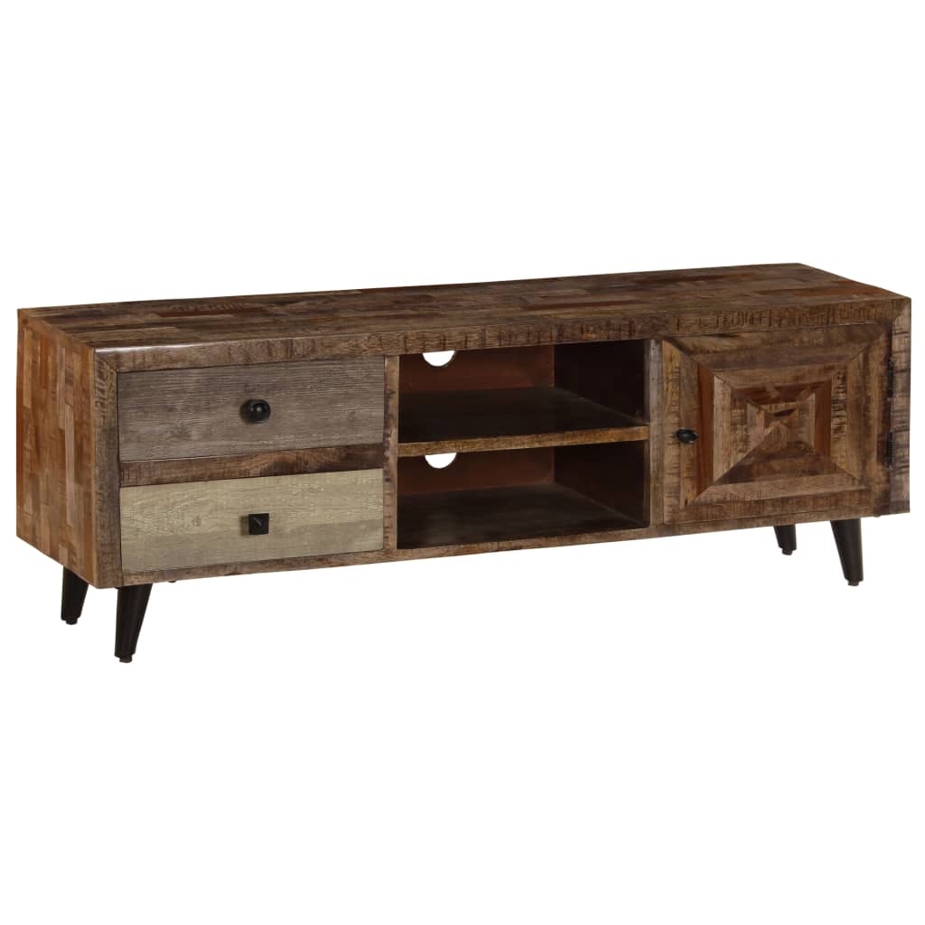 vidaXL Meuble TV 118x30x40 cm Bois de manguier massif