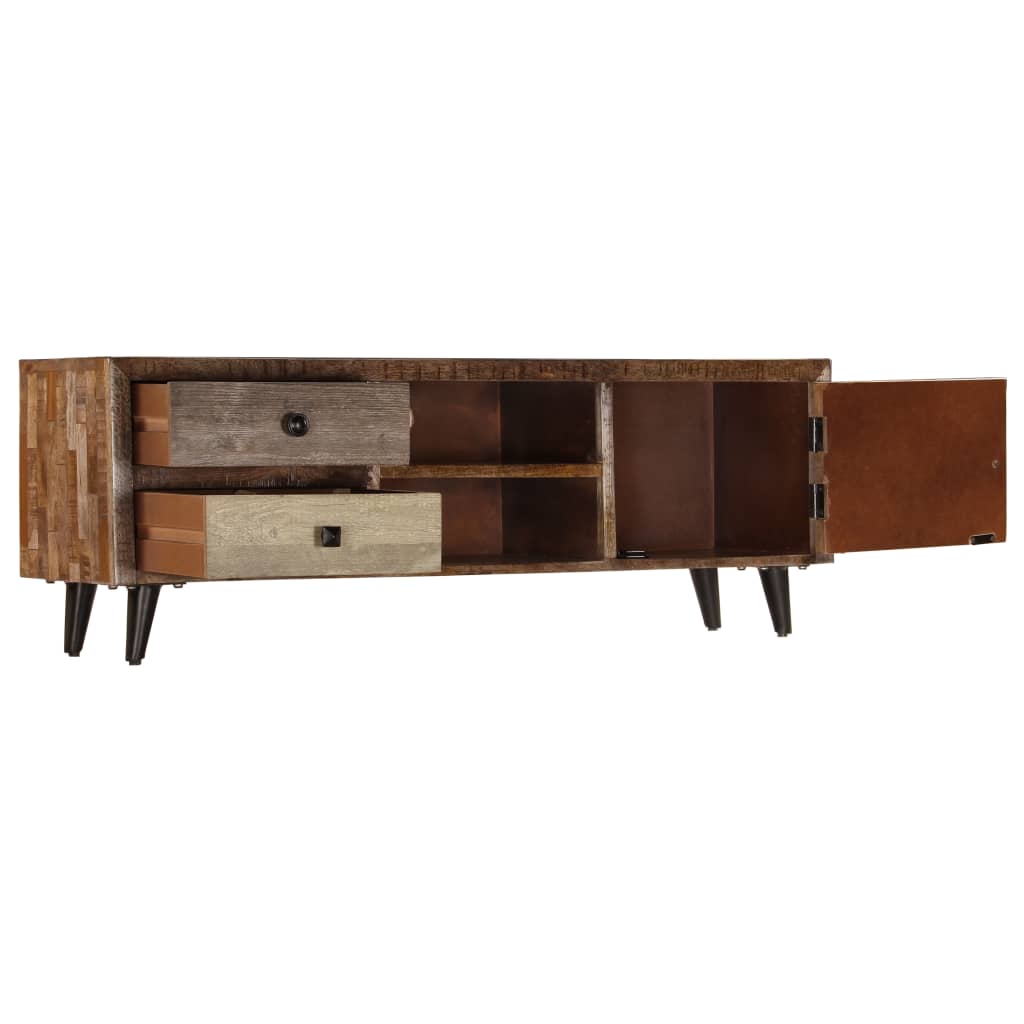 vidaXL Meuble TV 118x30x40 cm Bois de manguier massif