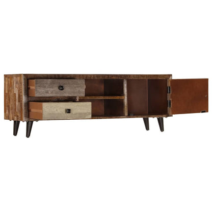 vidaXL Meuble TV 118x30x40 cm Bois de manguier massif