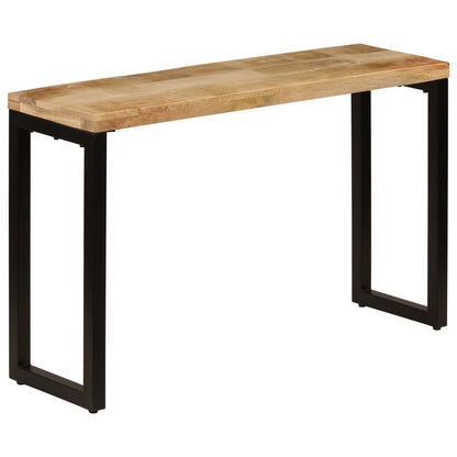 vidaXL Konsolentisch 120x35x76 cm Stahl und Massivholz Mango