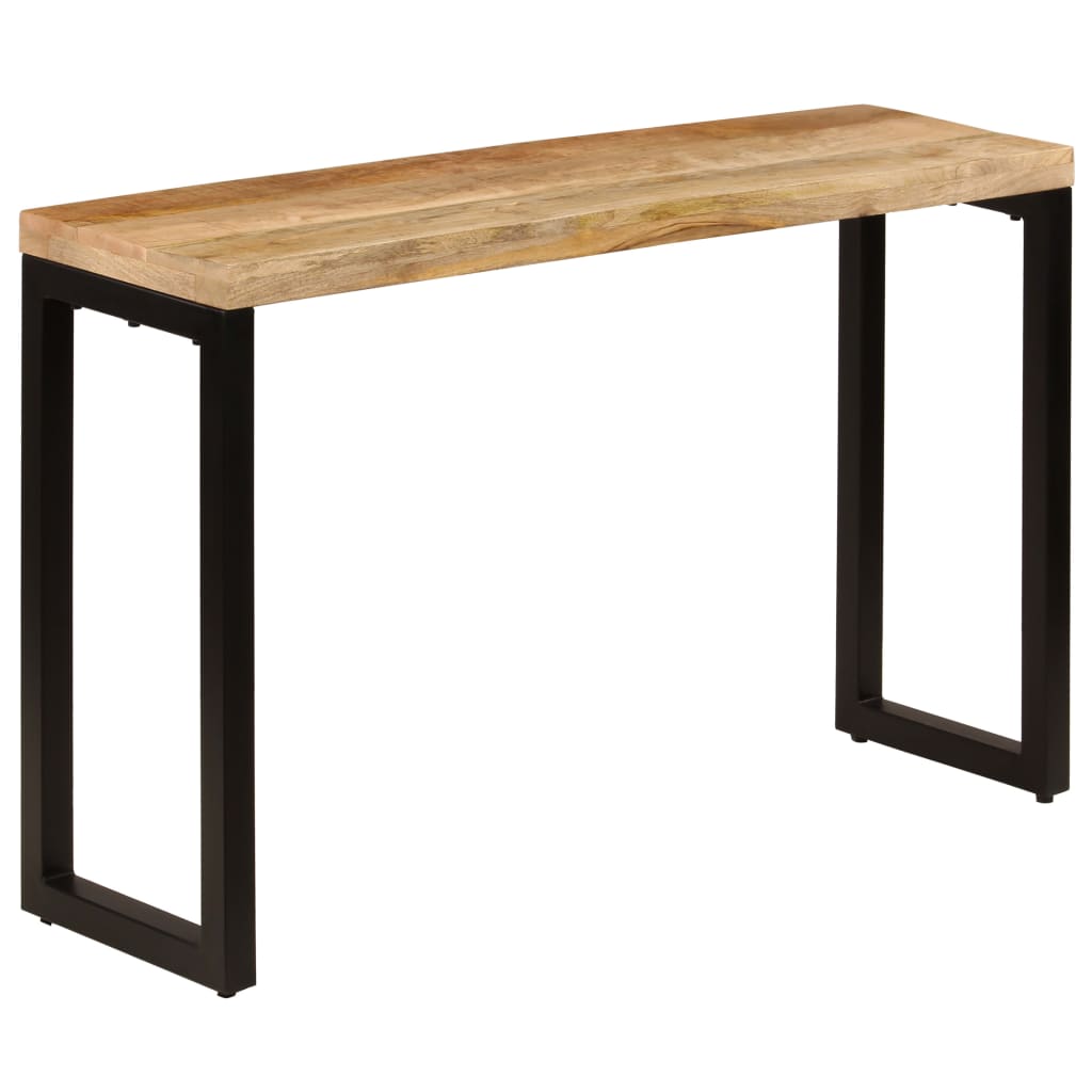 vidaXL Konsolentisch 120x35x76 cm Stahl und Massivholz Mango
