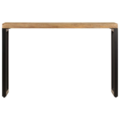 vidaXL Konsolentisch 120x35x76 cm Stahl und Massivholz Mango