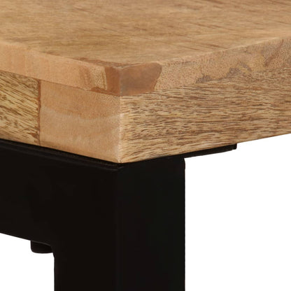 vidaXL Konsolentisch 120x35x76 cm Stahl und Massivholz Mango