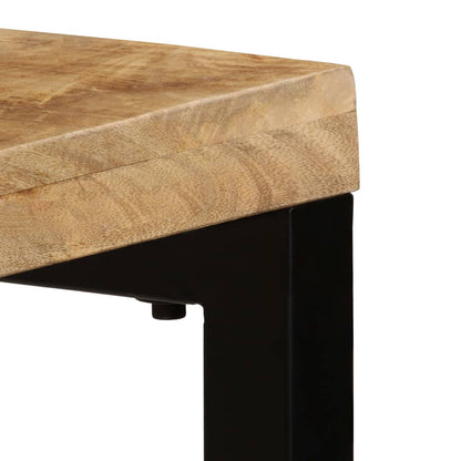 vidaXL Konsolentisch 120x35x76 cm Stahl und Massivholz Mango