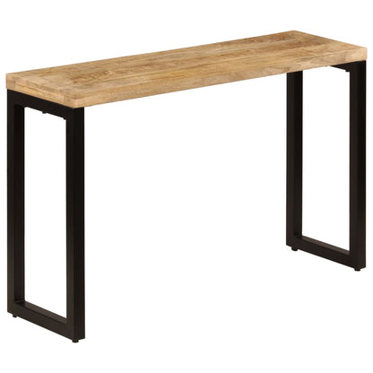 vidaXL Konsolentisch 120x35x76 cm Stahl und Massivholz Mango
