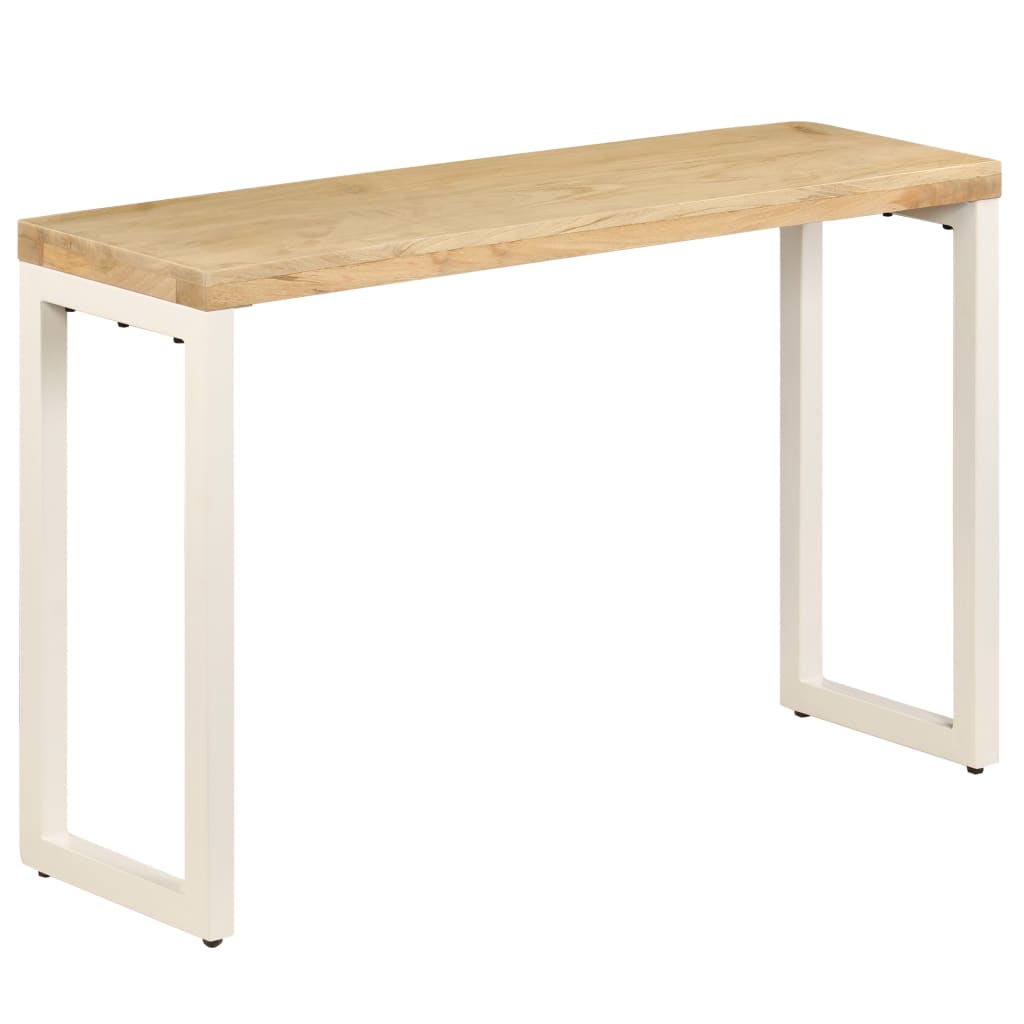vidaXL Konsolentisch 120x35x76 cm Stahl und Massivholz Mango