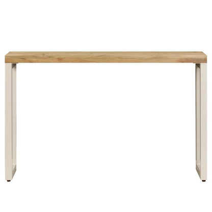 vidaXL Konsolentisch 120x35x76 cm Stahl und Massivholz Mango