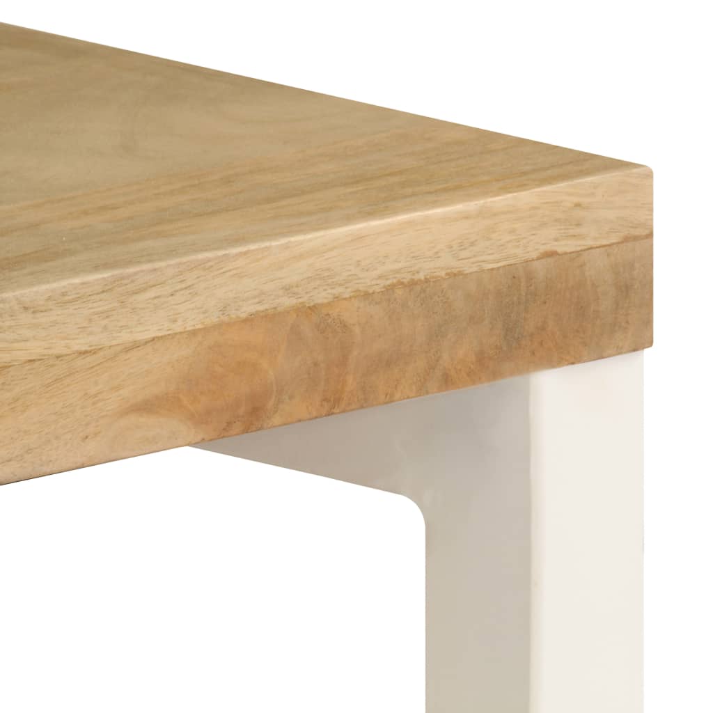 vidaXL Konsolentisch 120x35x76 cm Stahl und Massivholz Mango