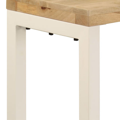 vidaXL Konsolentisch 120x35x76 cm Stahl und Massivholz Mango