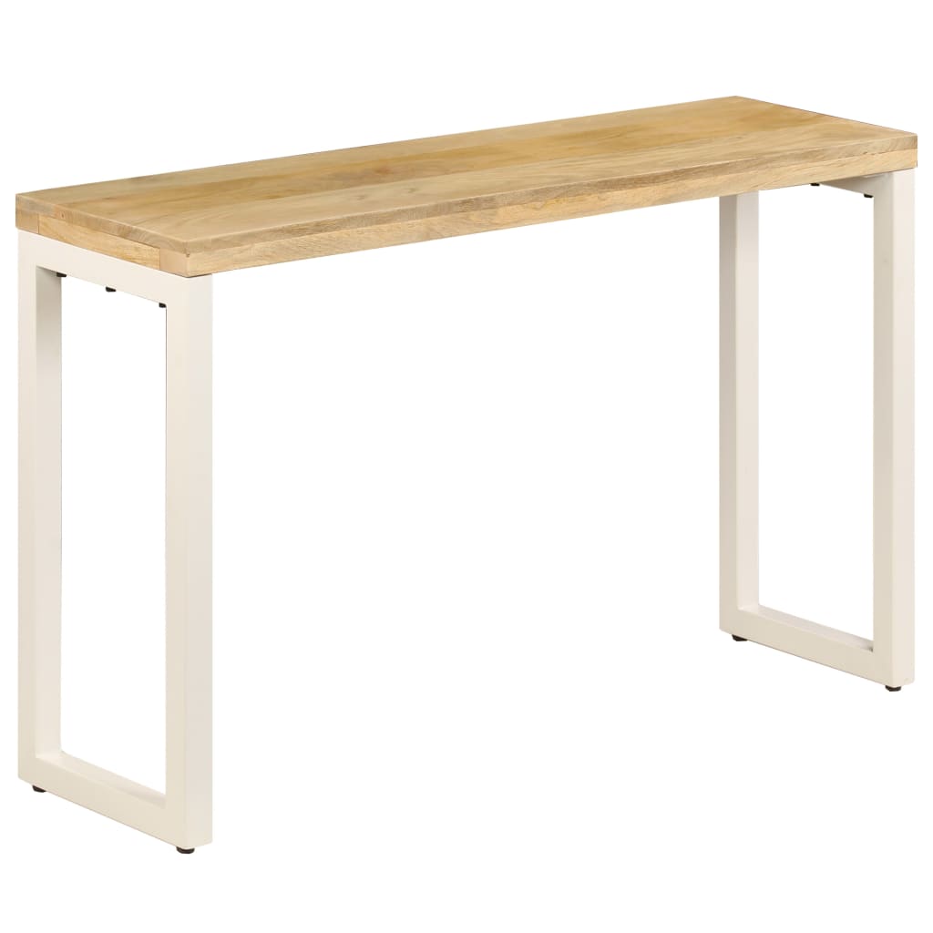 vidaXL Konsolentisch 120x35x76 cm Stahl und Massivholz Mango