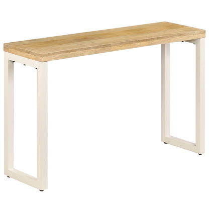 vidaXL Konsolentisch 120x35x76 cm Stahl und Massivholz Mango