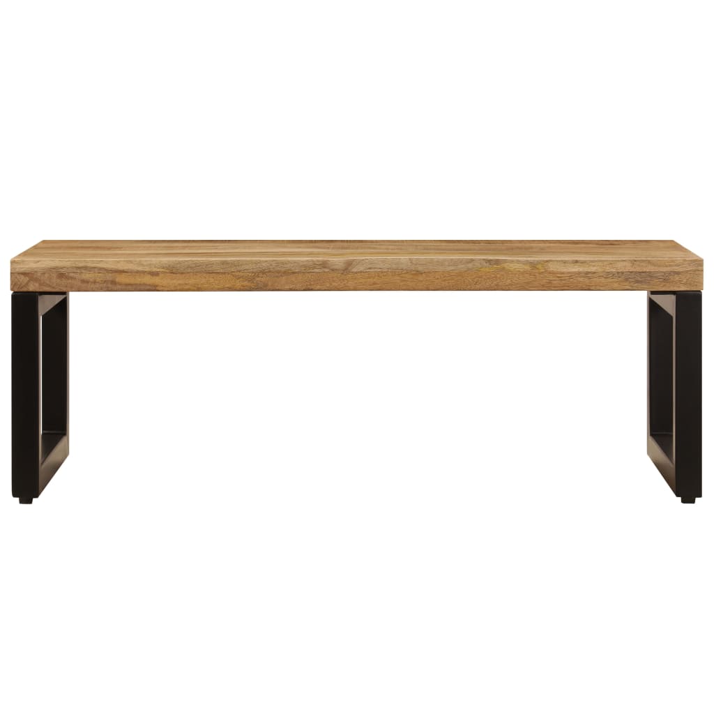 vidaXL Table basse 100x50x35 cm Bois de manguier massif et acier