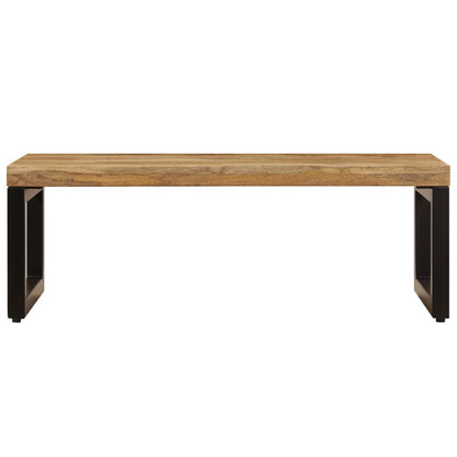 vidaXL Table basse 100x50x35 cm Bois de manguier massif et acier