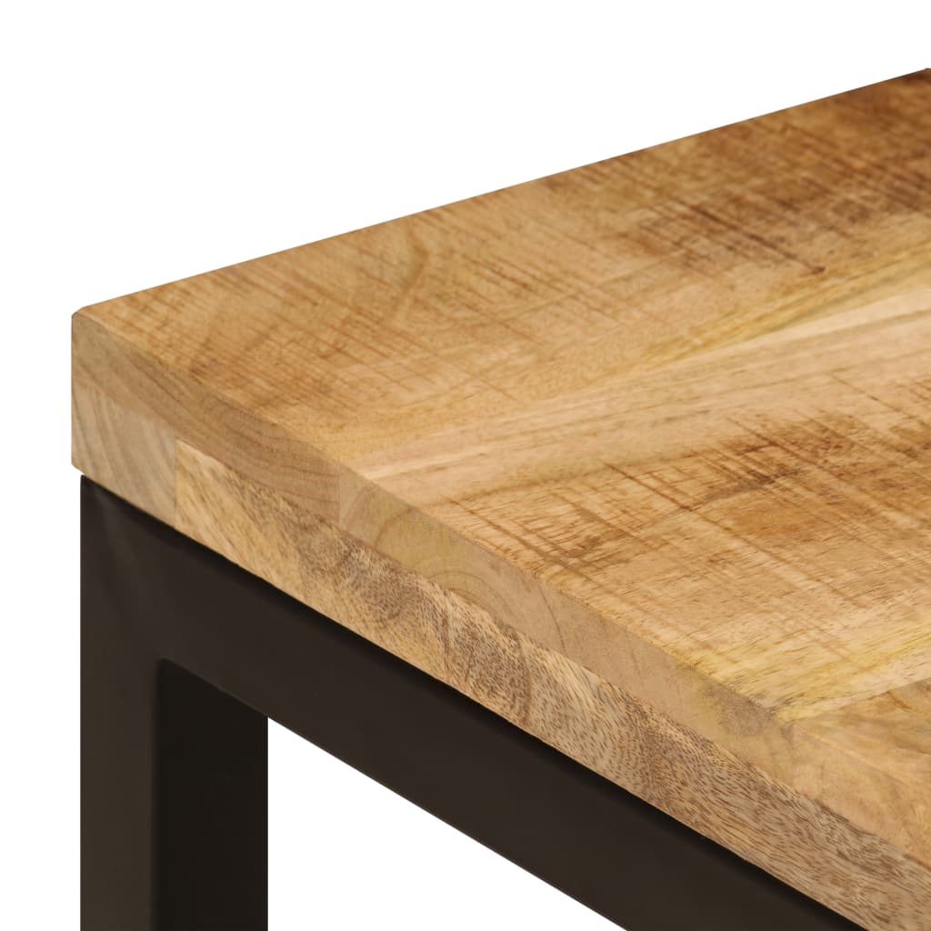 vidaXL Table basse 100x50x35 cm Bois de manguier massif et acier