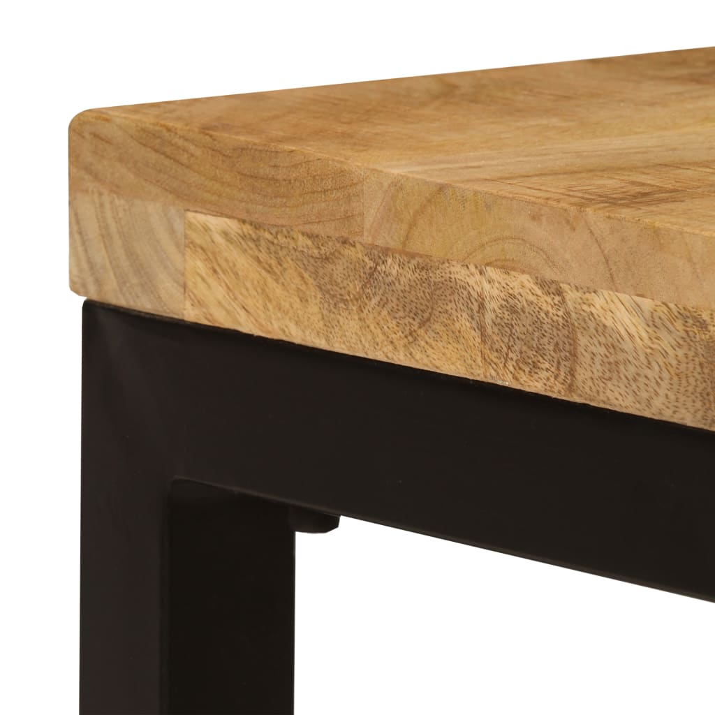 vidaXL Table basse 100x50x35 cm Bois de manguier massif et acier