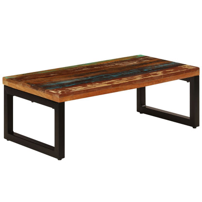 vidaXL Table basse 100x50x35 cm bois de récupération et acier