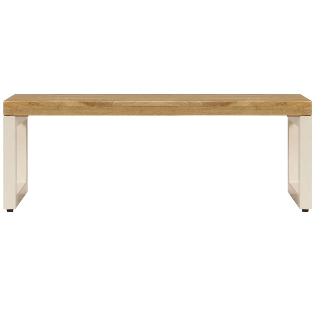 vidaXL Table basse 100x50x35 cm Bois de manguier massif et acier