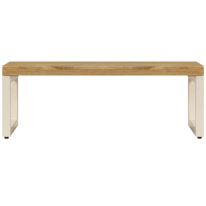 vidaXL Table basse 100x50x35 cm Bois de manguier massif et acier