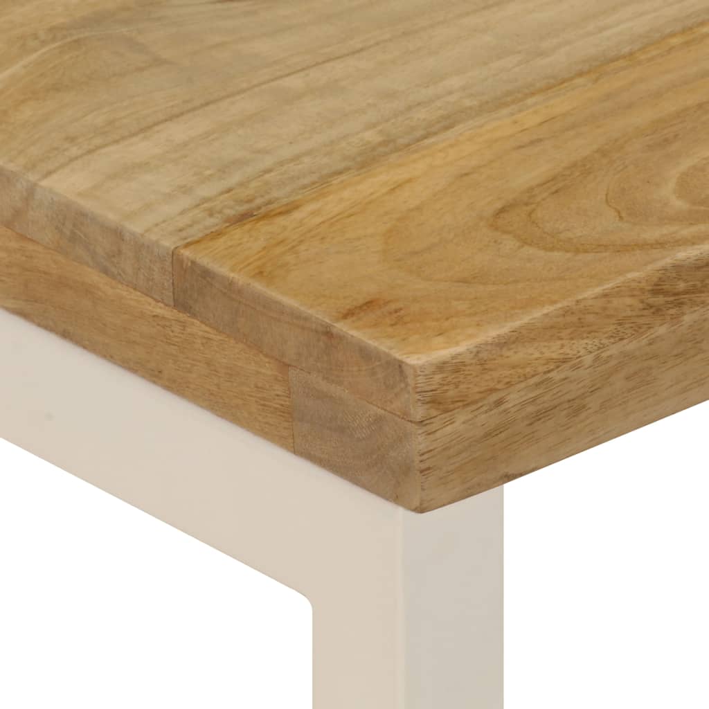 vidaXL Table basse 100x50x35 cm Bois de manguier massif et acier