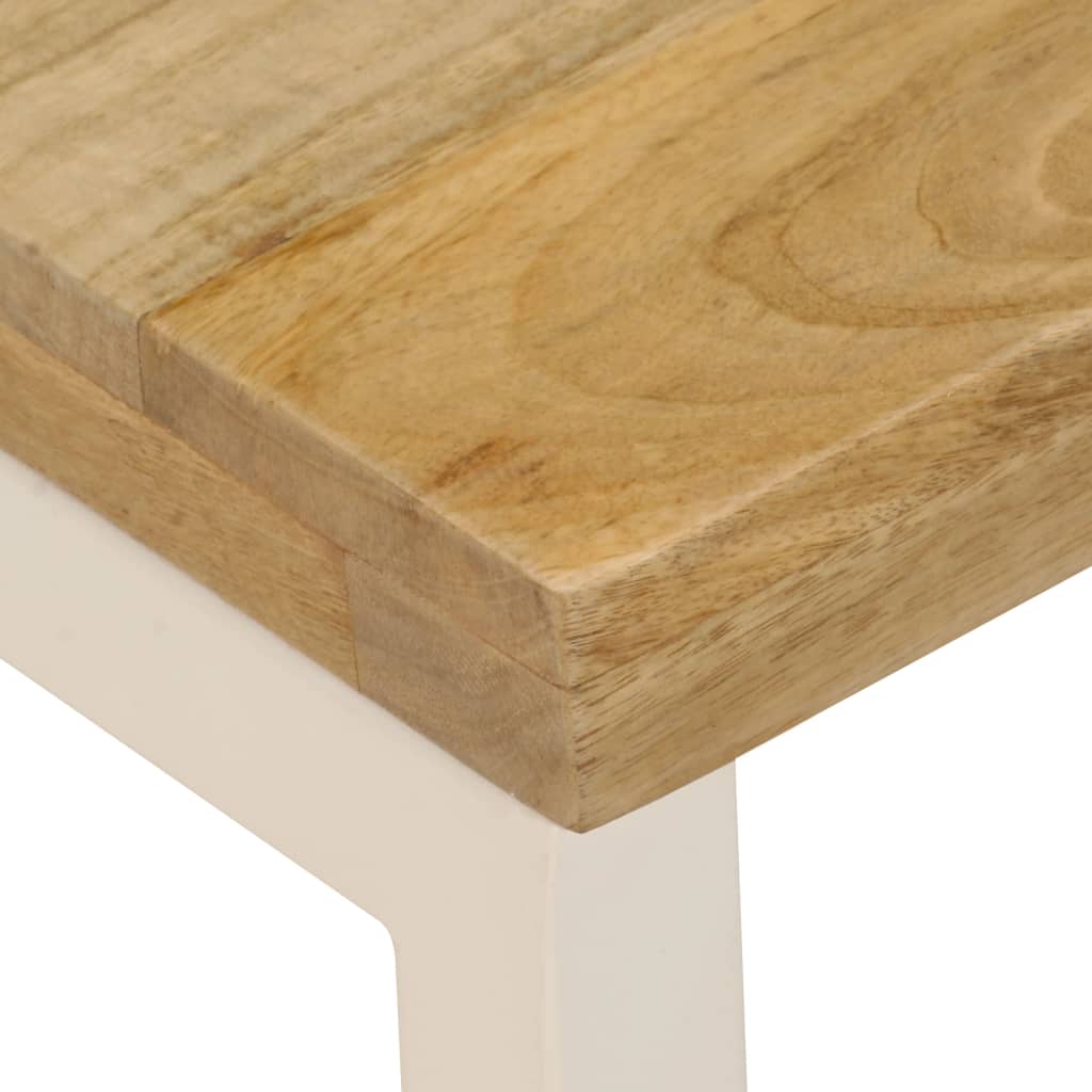 vidaXL Table basse 100x50x35 cm Bois de manguier massif et acier