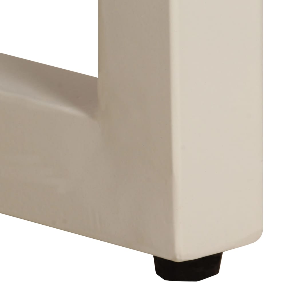 vidaXL Table basse 100x50x35 cm Bois de manguier massif et acier