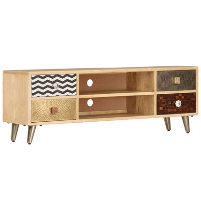 vidaXL Meuble TV 120x30x40 cm Bois de manguier massif
