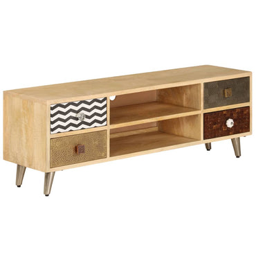 vidaXL Meuble TV 120x30x40 cm Bois de manguier massif