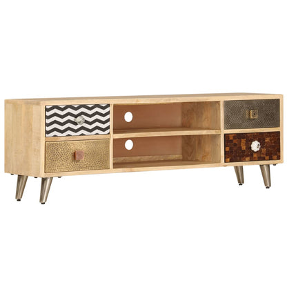 vidaXL Meuble TV 120x30x40 cm Bois de manguier massif