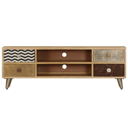 vidaXL Meuble TV 120x30x40 cm Bois de manguier massif