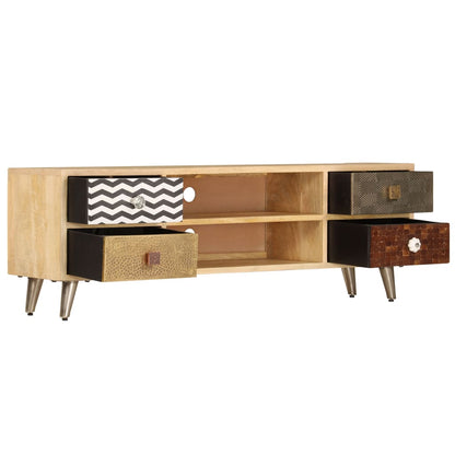 vidaXL Meuble TV 120x30x40 cm Bois de manguier massif