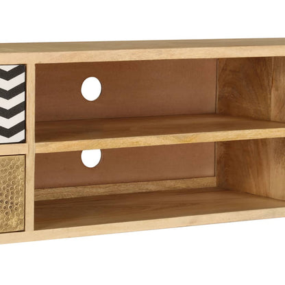 vidaXL Meuble TV 120x30x40 cm Bois de manguier massif