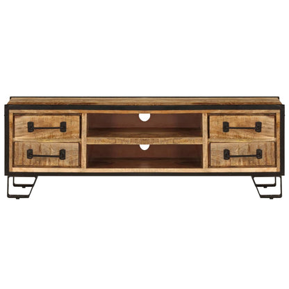 vidaXL Meuble TV avec tiroirs 120x30x40 cm Bois de manguier massif