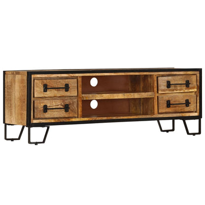vidaXL Meuble TV avec tiroirs 120x30x40 cm Bois de manguier massif