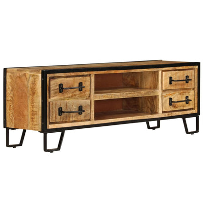 vidaXL Meuble TV avec tiroirs 120x30x40 cm Bois de manguier massif