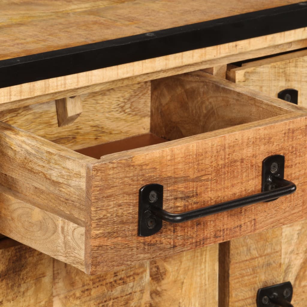 vidaXL Meuble TV avec tiroirs 120x30x40 cm Bois de manguier massif