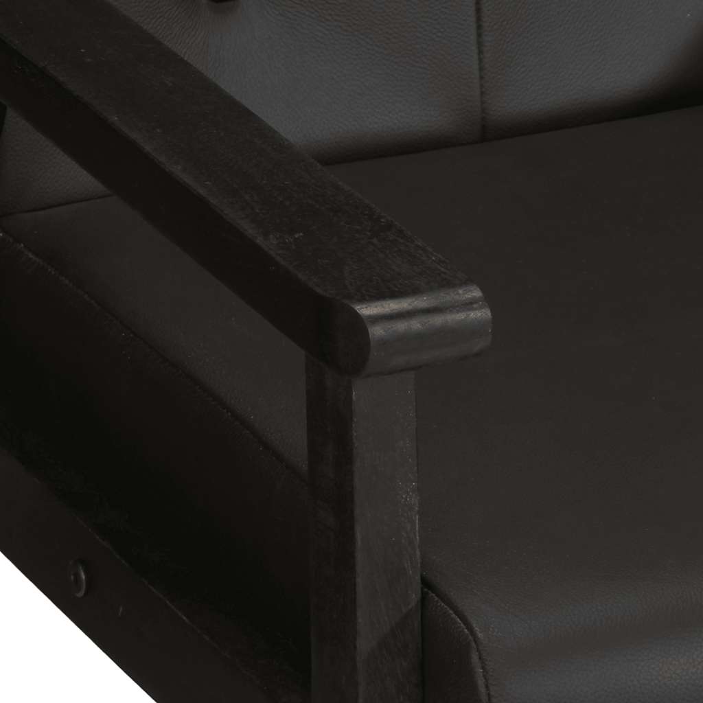 vidaXL Sessel Schwarz Echtleder