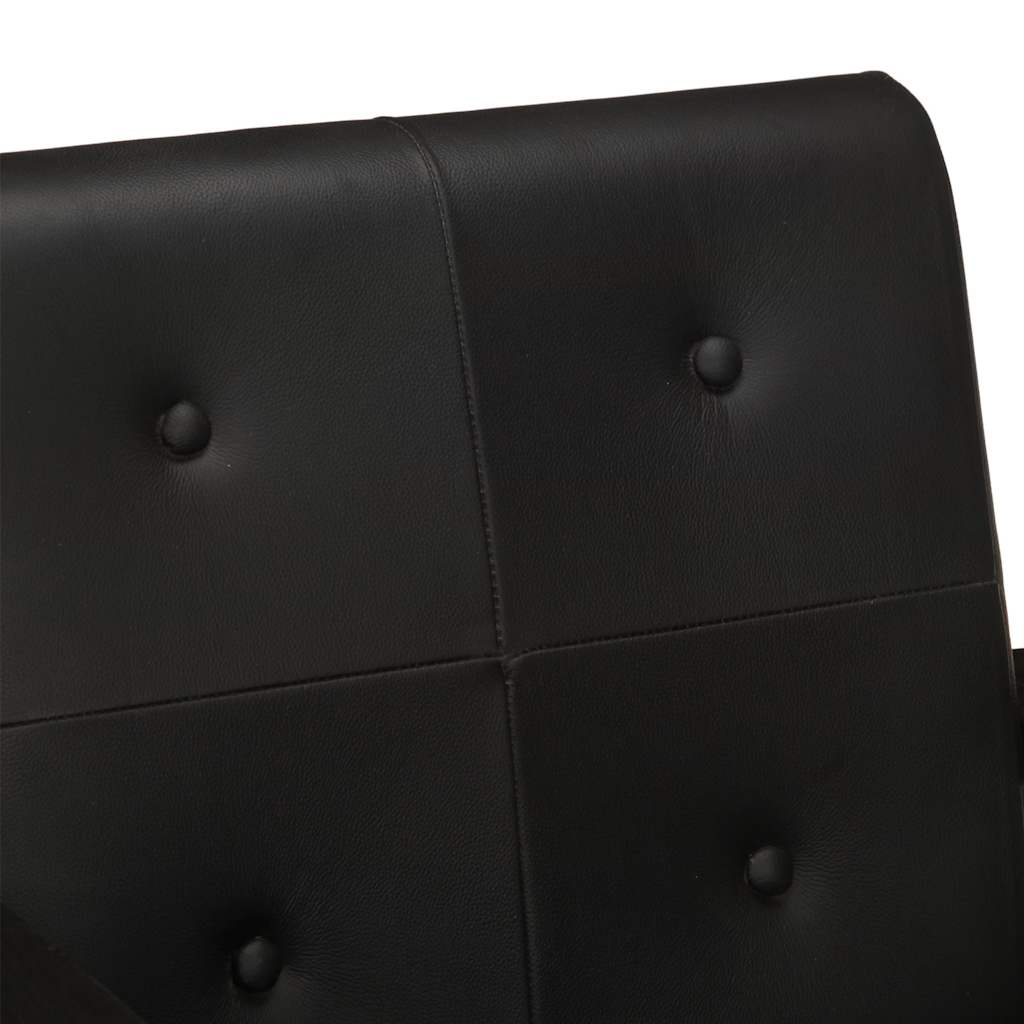 vidaXL Sessel Schwarz Echtleder