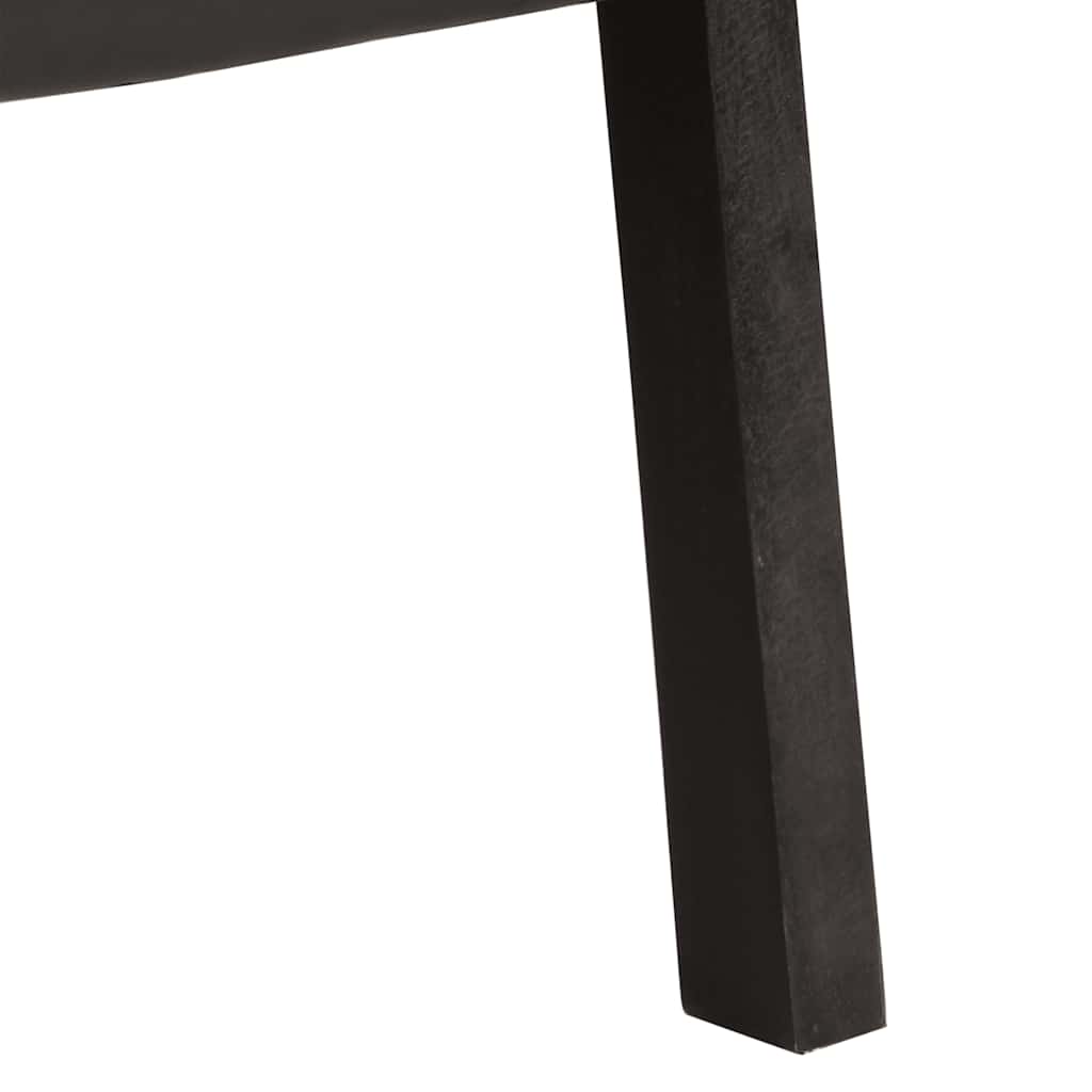 vidaXL Sessel Schwarz Echtleder